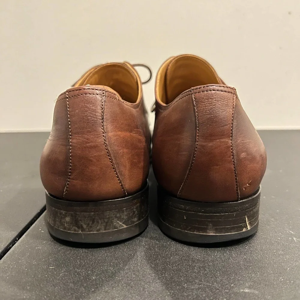 To Boot New York Classic Leather Loafers Shoes Lace Up Brown Mens Size 10.5